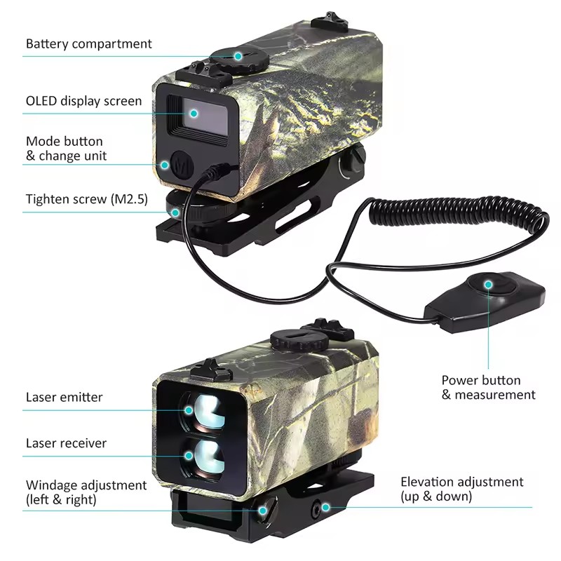 야외 사냥을 위한 미니 레이저 자동 거리 측정기, 실시 - Rangefinder Laser Hunting 리뷰 및 가격