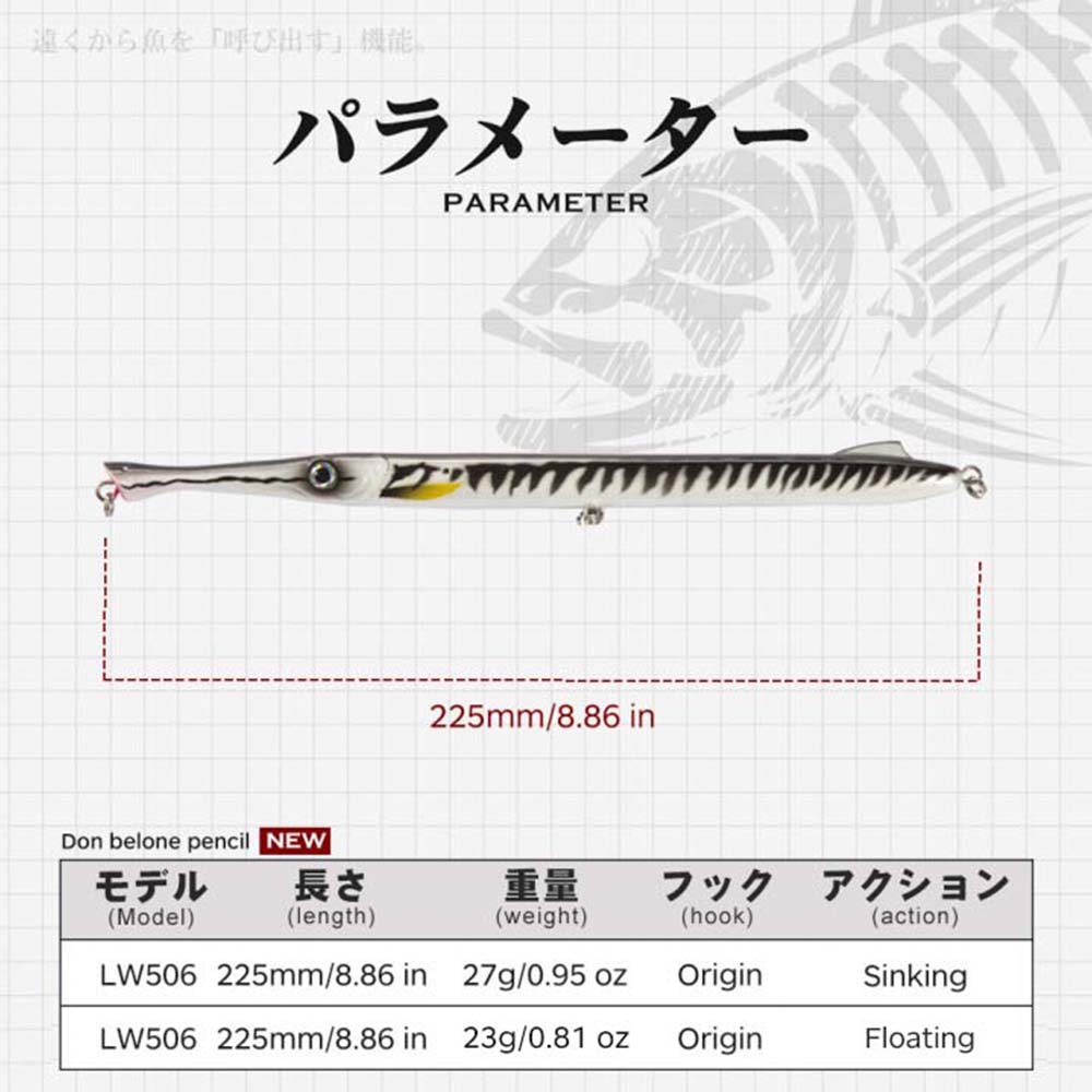 헌트하우스 펜슬 피싱 루어 225mm 싱킹 27g 플로 - Hunting Quotes 리뷰 및 가격